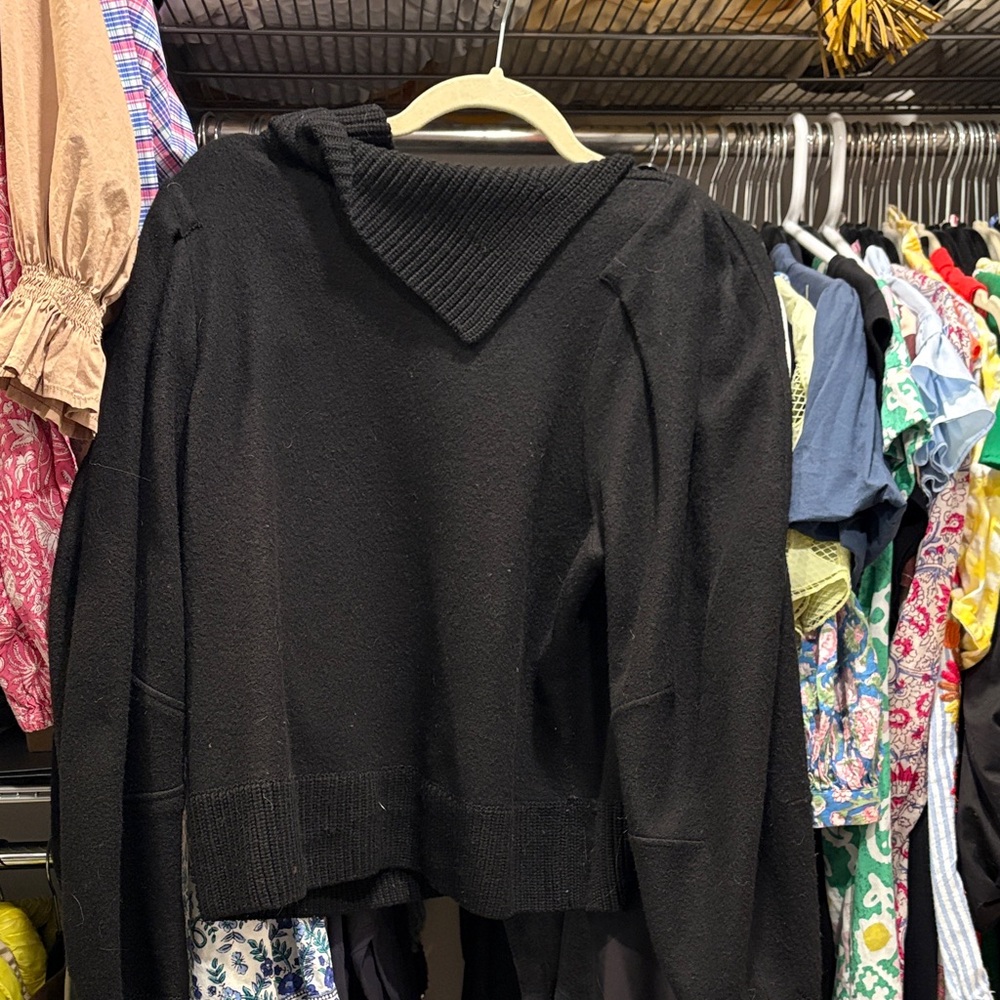 Ulla Johnson Black Cowl Neck Sweater